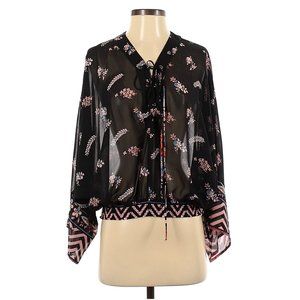 Express sheer blouse. Tie front